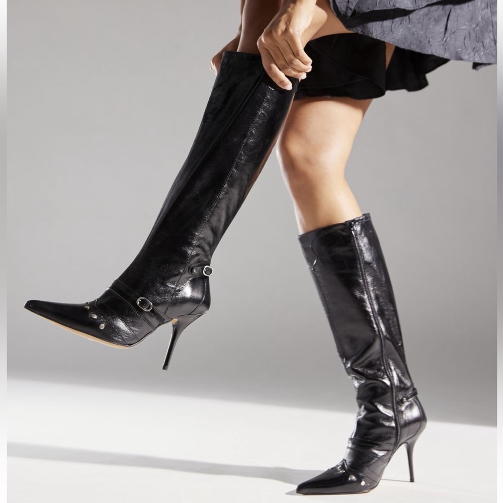 Brand: Cooperative. Black boot heels